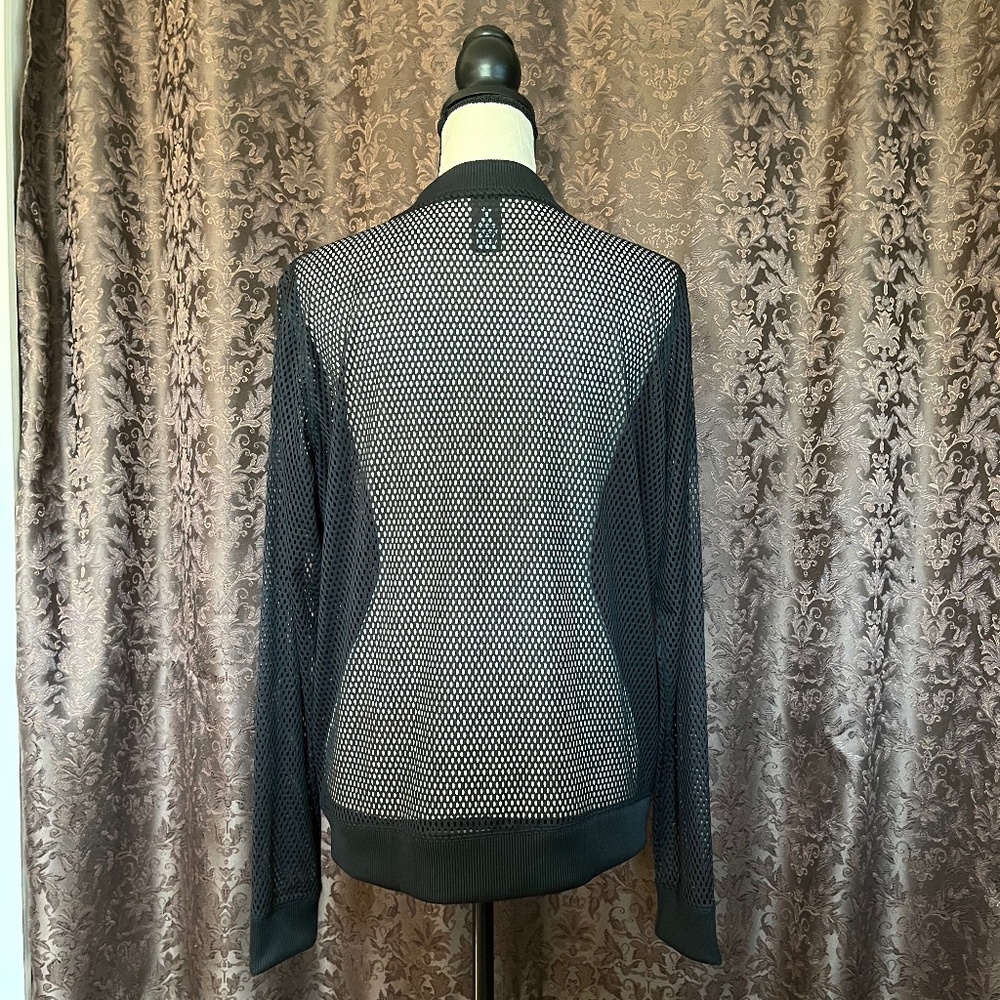 Victoria Sport Black Mesh Bomber Style Jacket Size Medium NWOT - Picture 5 of 10